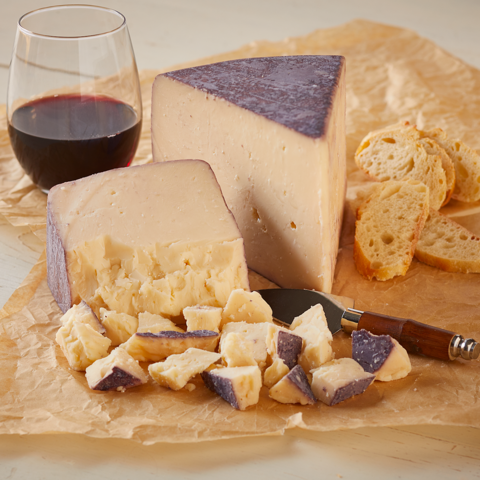 BellaVitano Merlot starts life as BellaVitano Gold, a cheese inspired by Italian farmstead traditions. It is then treated to a long soak in a bath of rich, fruity merlot. The dense texture and full, smooth flavour of this cheese are given another dimension by the berry and plum notes of the wine. Please contact one of o
