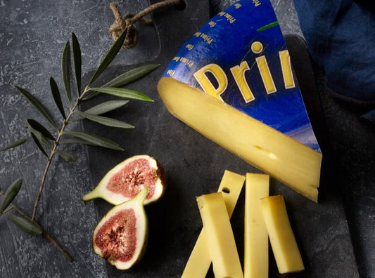 In the style of classic aged gouda, this cheese is full flavoured and nutty with a delightfully creamy texture. A well-aged Prima Donna will develop tiny white specks of calcium, which adds to the overall character by creating a crunch in the texture.