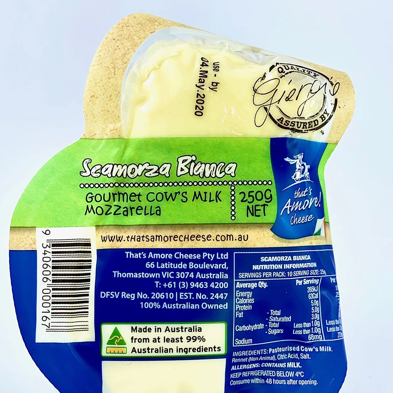 That's Amore Scamorza Bianca 250g retail unit