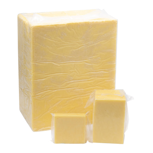 This block cheddar is a full flavoured, creamy all purpose cheese. Great flavour to add to a sandwich or a grilled toastie.  A tasty cheese that’s not too sharp. 