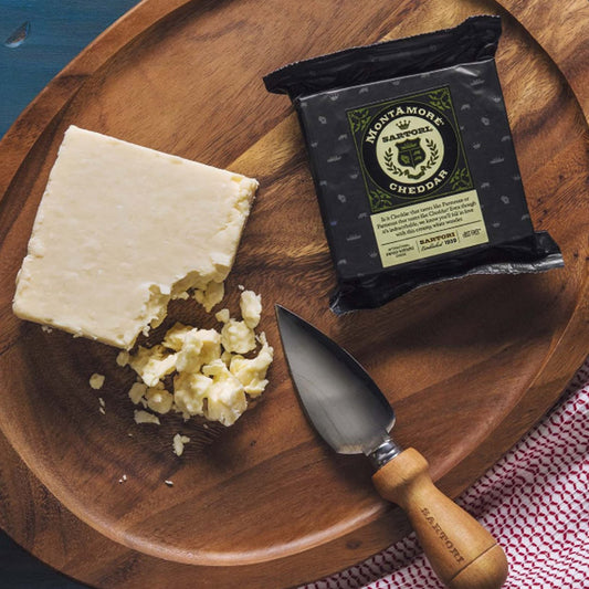 Is it a cheddar that tastes like parmesan or the other way round? Either way, this is an easy cheese to fall in love with – a bold, fruity, tangy palate and a firm, crumbly texture with little crunchy crystals throughout.