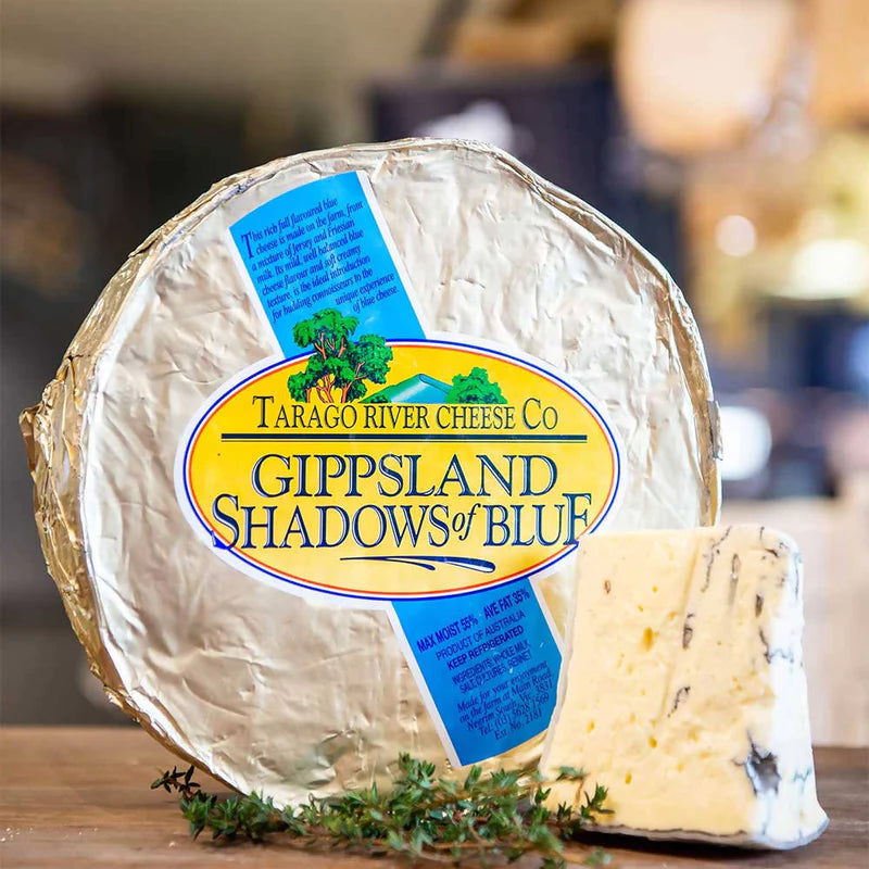 This mild, double cream blue is matured for 2 months under a wax coating after which time it is spiked, allowing air to enter the cheese’s interior and the oxygen-loving blue mould to proliferate.   The texture is creamy and smooth and the flavour buttery and rich with mild stunning blue notes.