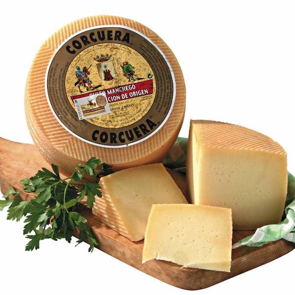 To qualify as an authentic Manchego cheese, milk must be sourced from sheep from La Mancha and the distinctive pattern on the waxed rind (originally a result of the cheese being wrapped in braided grass), must be visible.  This semi curado young Manchego is supple and moist. The flavour is grassy and buttery, with hints of hay and a gentle tangy note.